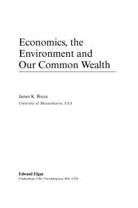 Image of Economics, the Environment and Our Common Wealth