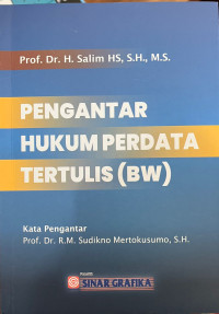 Image of Pengantar Hukum Perdata Tertulis (BW)