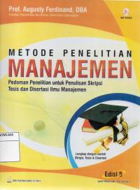 Image of Metode Penelitian Manajemen: Pedoman Penelitian untuk Penulisan Skripsi Tesis dan Disertasi Ilmu Manajemen